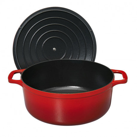 Cocotte Ronde Ø22cm Fonte Émaillée Rouge Rubis 3,2L - CHASSEUR - 3