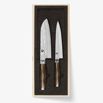 Coffret 2 Couteaux Cuisine Japonais Damassés 