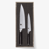 Coffret 2 Couteaux Cuisine Japonais Noir Damassés Shun Classic Tim Mälzer Universel + Chef - KAI