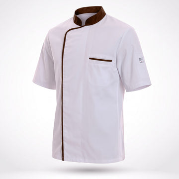 Veste Energy Robur mokka et blanche manches courtes