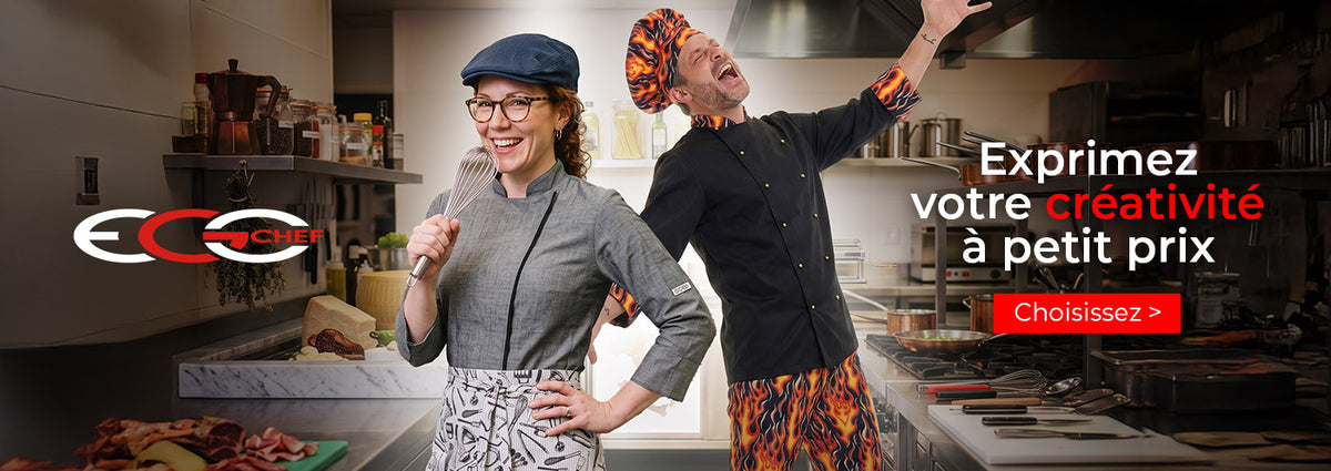 Vêtements de cuisine créatifs Egochef chez Manelli.fr