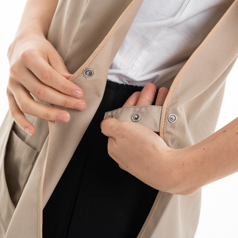 Chasuble de travail Alba par Manelli en beige fermeture
