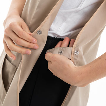 Chasuble de travail Alba par Manelli en beige fermeture