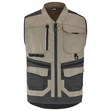Veste de Travail Sans Manches Homme Trowel - LAFONT I Beige-Charcoal