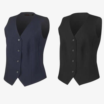Gilet de serveuse noir et bleu marine 
