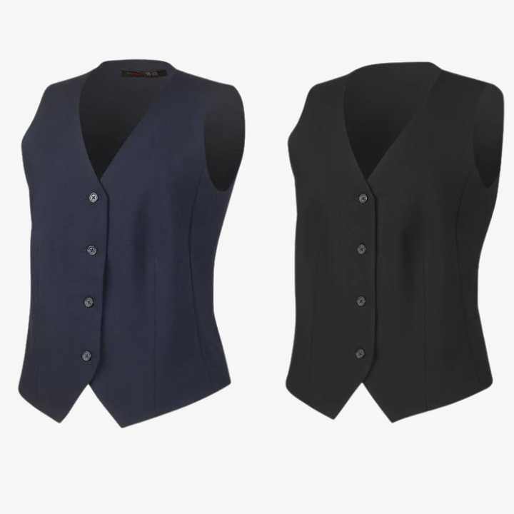 Gilet de serveuse noir et bleu marine 