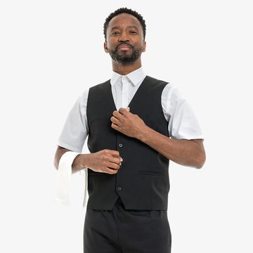 Gilet de Service Homme Noir Java - LAFONT SERVICE - 1