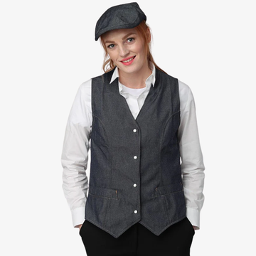 gilet de serveuse en jean Manelli 