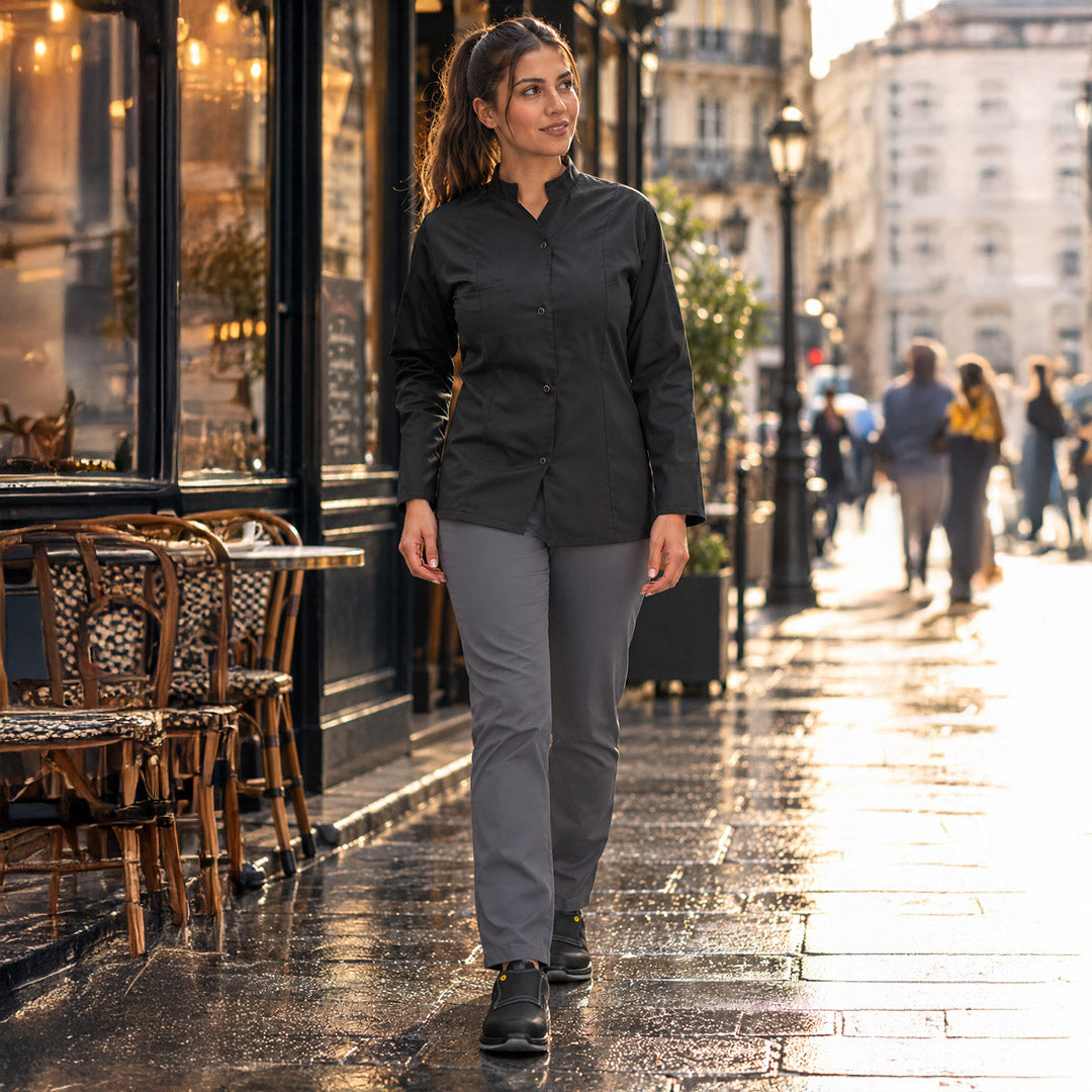Élégance urbaine - Look de cuisine hiver pour Femme.