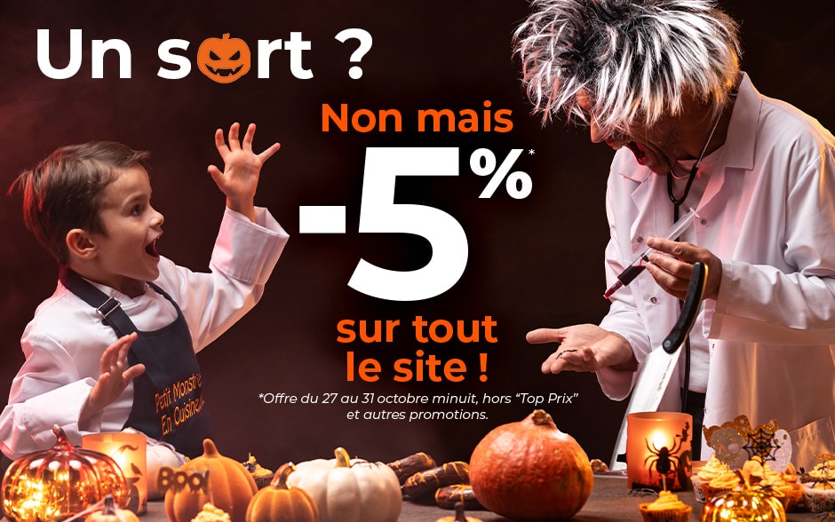 -5% sur tout le site Manelli pour Halloween, hors top prix et autres promotions