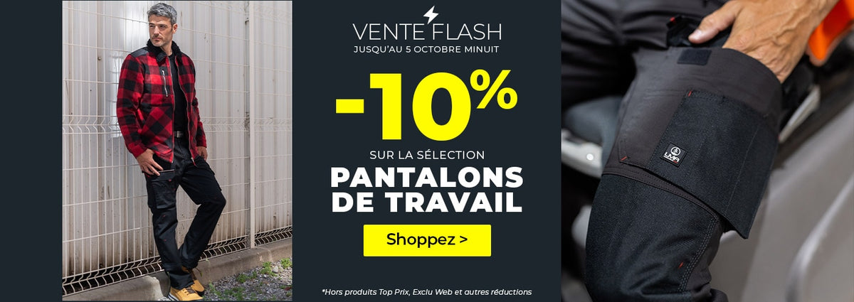 -10% sur les pantalons de travail
