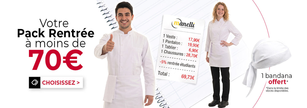 Votre pack de chef apprenti à moins de 70€ chez Manelli !