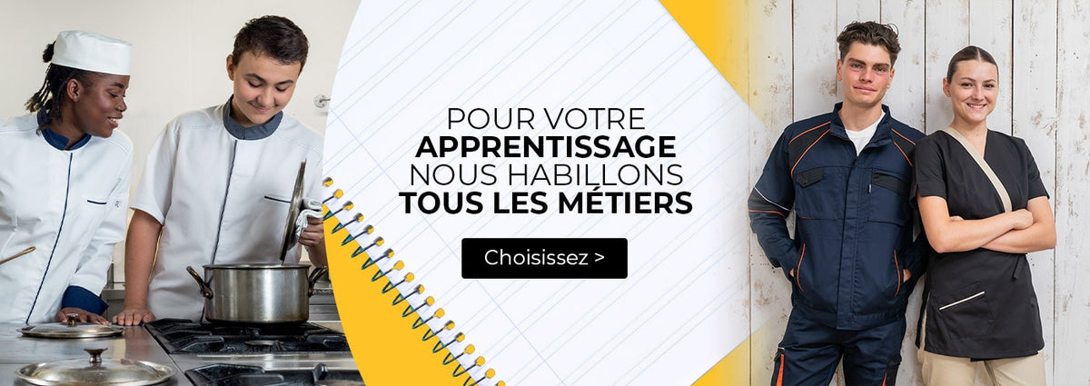 Trouvez votre tenue d'apprentissage chez Manelli pour votre rentrée PRO !