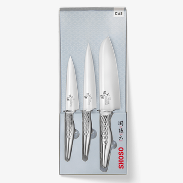 Set 3 Couteaux Japonais Office + Utilitaire + Santoku Collection Seki Magoroku - KAI
