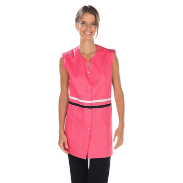 Tunique médicale femme sans manches LOU SM RÉMI fuchsia et rose