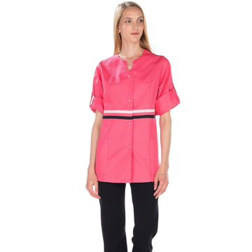Tunique de ménage femme manches longues transformables LOU MLT RÉMI fuchsia et rose
