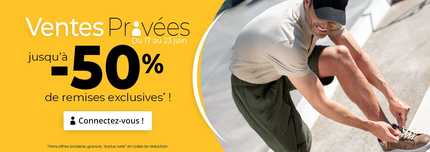 Ventes Privées Manelli : des offres sur vos vêtements de travail, chaussures et baskets de sécurité - Connectez-vous