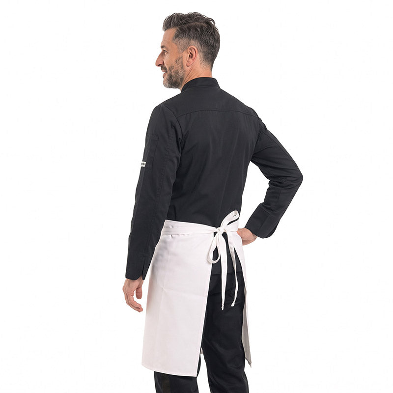 Dos tablier blanc demi-chef polycoton Manelli