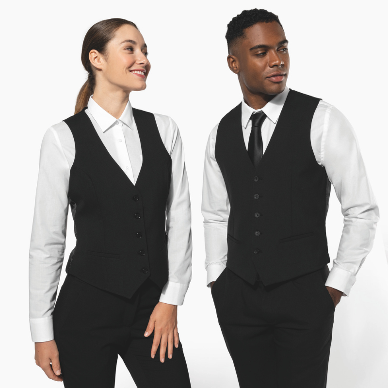 gilet de service noir toptex 