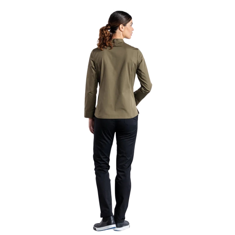 Veste de Cuisine Sabor Femme Manches Longues - CHAUD DEVANT I OLIVE