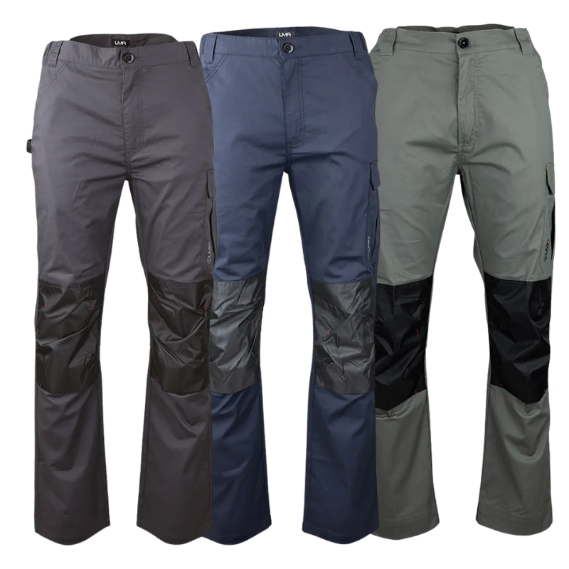 Pantalon de Travail Homme Stretch Léger et Résistant avec Poches Genouillères Sans Métal - LMA