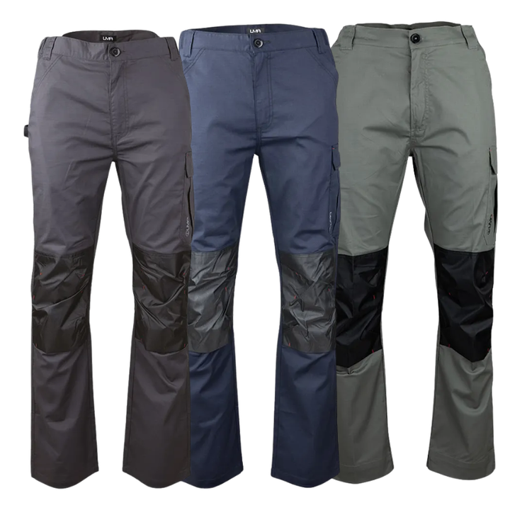 Pantalon de Travail Homme Stretch Léger et Résistant avec Poches Genouillères Sans Métal - LMA