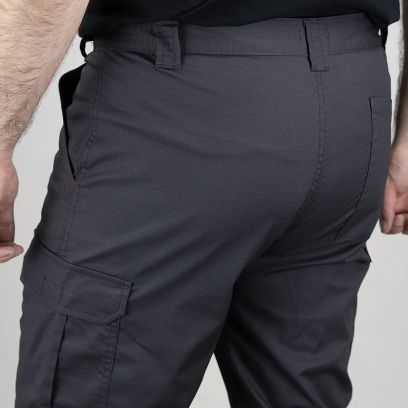 Pantalon de Travail Homme Stretch Léger et Résistant avec Poches Genouillères Sans Métal - LMA I GRIS zoom ceinture passants