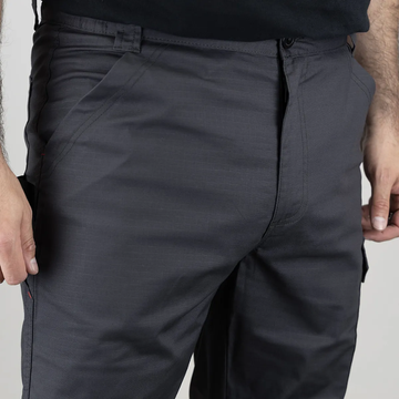 Pantalon de Travail Homme Stretch Léger et Résistant avec Poches Genouillères Sans Métal - LMA I GRIS Details fermeture