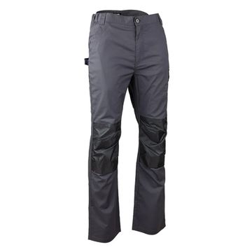 Pantalon de Travail Homme Stretch Léger et Résistant avec Poches Genouillères Sans Métal - LMA I GRIS profil