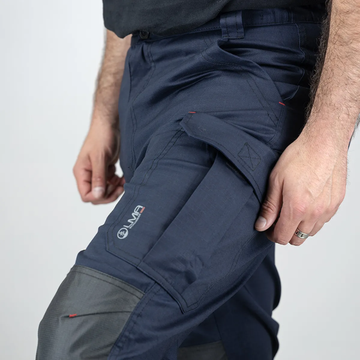 Pantalon de Travail Homme Stretch Léger et Résistant avec Poches Genouillères Sans Métal - LMA I MARINE poche