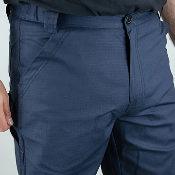 Pantalon de Travail Homme Stretch Léger et Résistant avec Poches Genouillères Sans Métal - LMA I MARINE focus fermeture