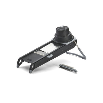 Mandoline professionnelle Swing Plus noire avec poussoir De Buyer
