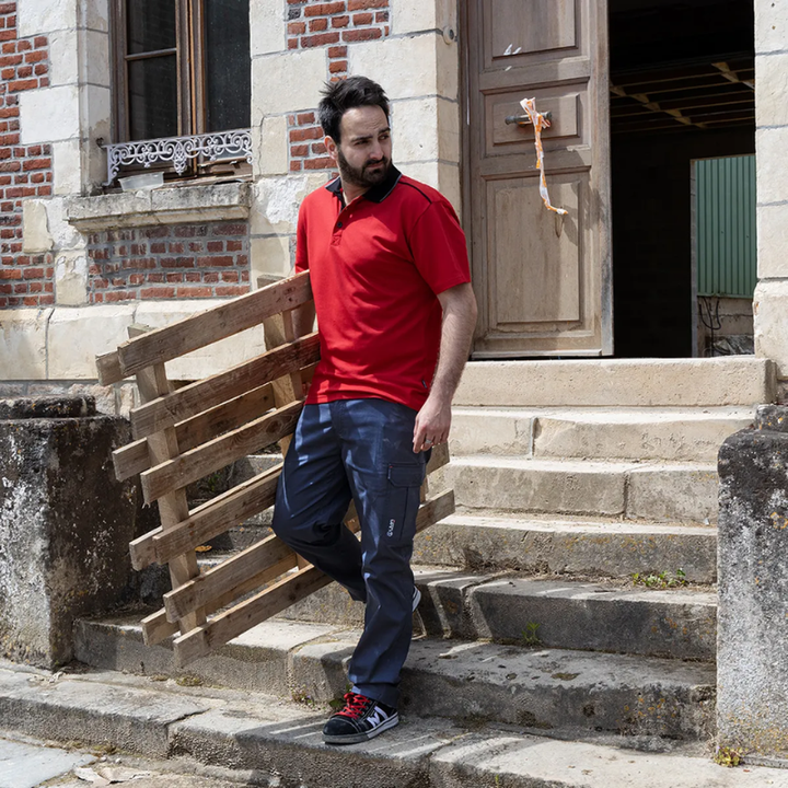 Pantalon de Travail Homme Stretch Léger et Résistant - LMA I Marine ambiance