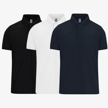 polo de travail homme noir blanc bleu 
