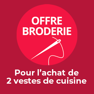 Offre broderie : 2 vestes achetées, 1 ligne de texte brodée offerte par vêtement !