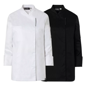 Veste de Cuisine Femme Reko - MOLINEL I ML MC I BLANC NOIR