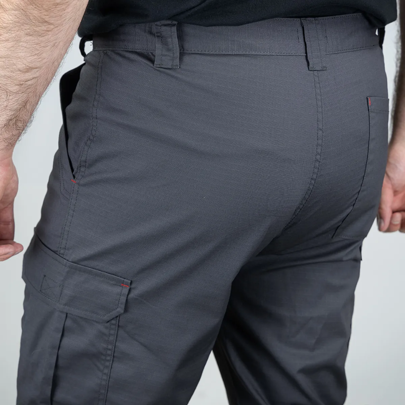 Pantalon de Travail Homme Stretch Léger et Résistant - LMA I Gris charcoal arriere 