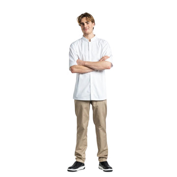 Veste de Cuisine Sabor Homme en Multi Coloris avec Manches Courtes - CHAUD DEVANT I BLANC I Plein pied