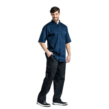 Veste de Cuisine Sabor Homme en Multi Coloris avec Manches Courtes - CHAUD DEVANT I NAVY I Look