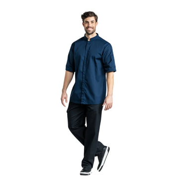 Veste de Cuisine Sabor Homme en Multi Coloris avec Manches Courtes - CHAUD DEVANT I NAVY I Plein pied