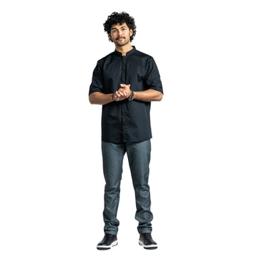 Veste de Cuisine Sabor Homme en Multi Coloris avec Manches Courtes - CHAUD DEVANT I NOIR I Plein pied