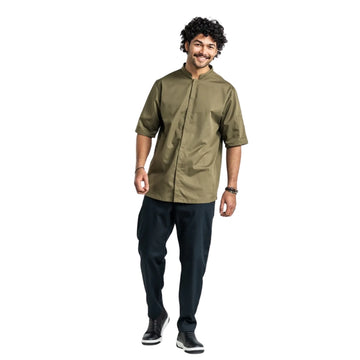 Veste de Cuisine Sabor Homme en Multi Coloris avec Manches Courtes - CHAUD DEVANT I OLIVE I Plein pied