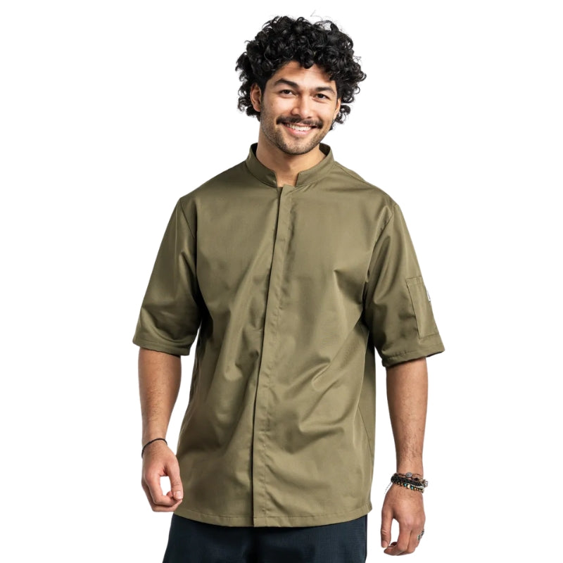 Veste de Cuisine Sabor Homme en Multi Coloris avec Manches Courtes - CHAUD DEVANT I OLIVE