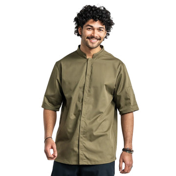 Veste de Cuisine Sabor Homme en Multi Coloris avec Manches Courtes - CHAUD DEVANT I OLIVE