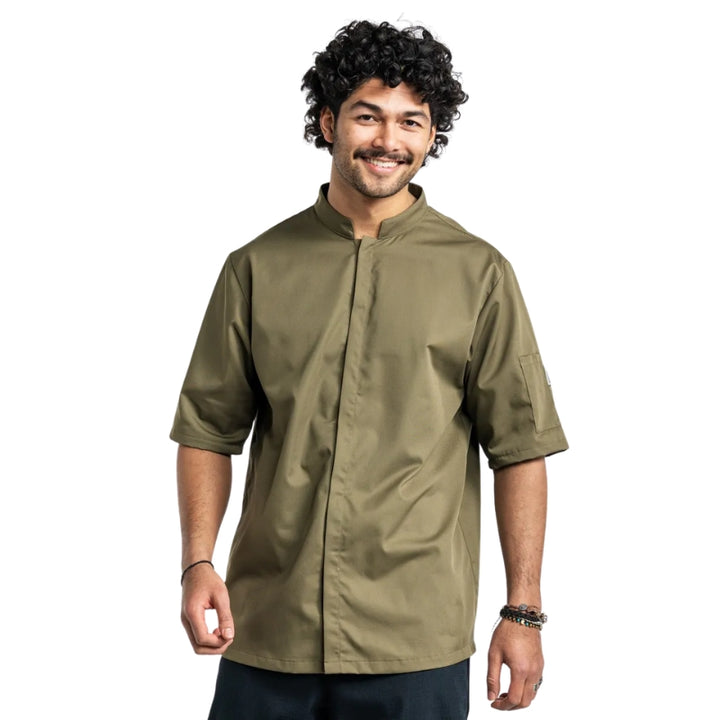 Veste de Cuisine Sabor Homme en Multi Coloris avec Manches Courtes - CHAUD DEVANT I OLIVE