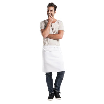 Tablier de Cuisine 3 Poches - CHAUD DEVANT I BLANC
