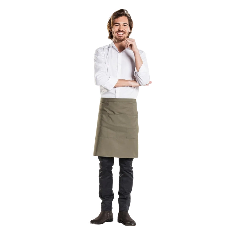 Tablier de Cuisine 3 Poches - CHAUD DEVANT I OLIVE