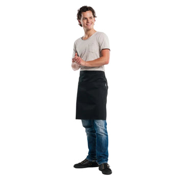 Tablier de Cuisine 3 Poches - CHAUD DEVANT I NOIR