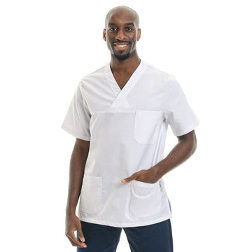 Tunique médicale Athena unisexe blanc homme