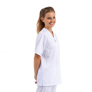 Tunique médicale Athena unisexe blanc femme